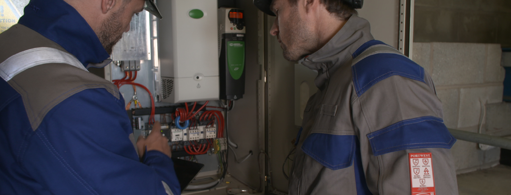 Electrician carrying out practical installation work